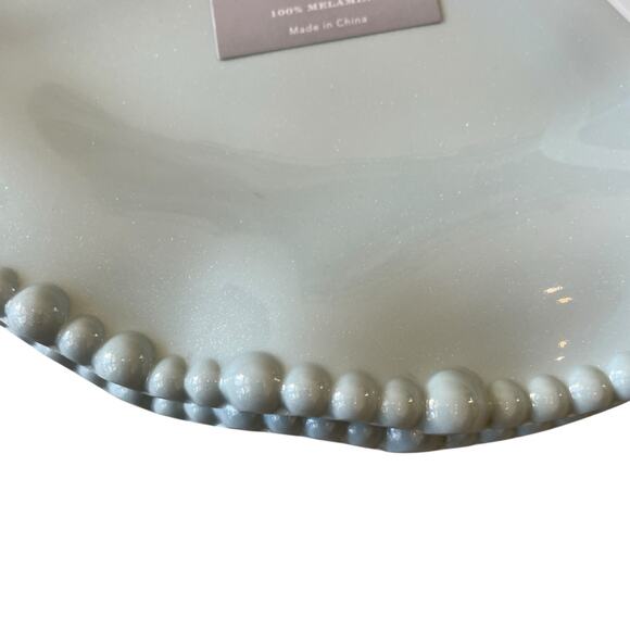 Rachel Ashwell Pastel Blue Pearl Shimmer Melamine Plates 9in Set of 4 New - Picture 5 of 16